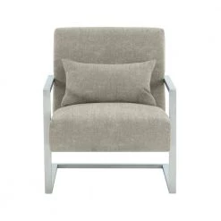 Armen in Gray Linen and Steel Living Skyline Modern Accent Chair by Armen Living -Armen Living Online Shop gray armen living accent chairs lcskchgr c3 1000