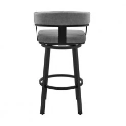 Cohen 30 in. Bar Height Low Back Swivel Bar Stool in Black and Grey Faux Leather by Armen Living 15 Cohen 30 in. Bar Height Low Back Swivel Bar Stool in Black and Grey Faux Leather by Armen Living -Armen Living Online Shop gray armen living bar stools 721535761975 44 1000
