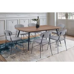 Alice Gray Velvet and Black Metal Dining Chairs (Set of 2) by Armen Living -Armen Living Online Shop gray armen living dining chairs lcalsiblgr 76 1000