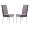 Dalia 40 in. Gray Velvet and Acrylic Finish Modern Dining Chair (Set of 2) by Armen Living -Armen Living Online Shop gray armen living dining chairs lcdachgray 64 1000