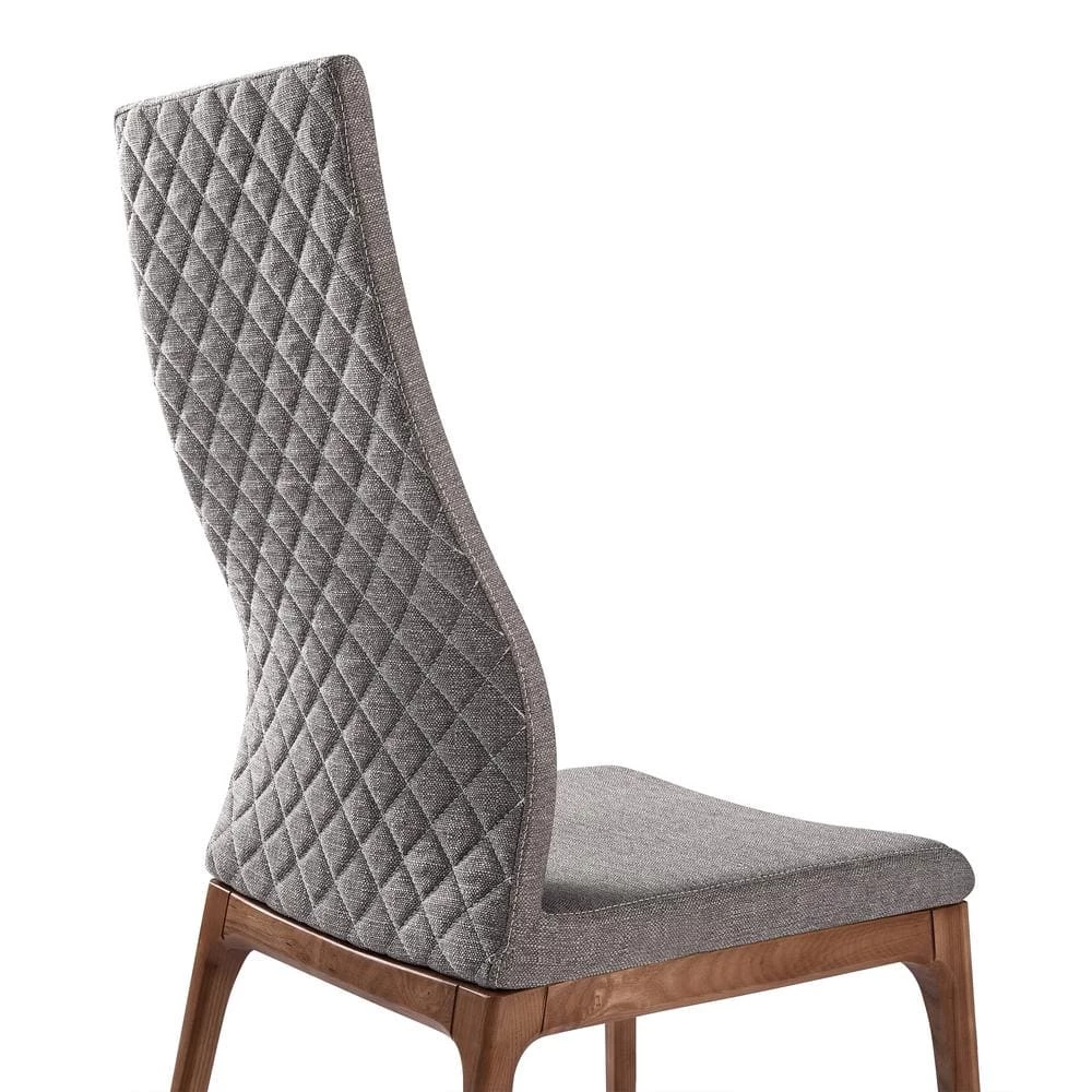 Parker Gray Fabric Dining Chair - Set of 2 by Armen Living 9 Parker Gray Fabric Dining Chair - Set of 2 by Armen Living - Image 7