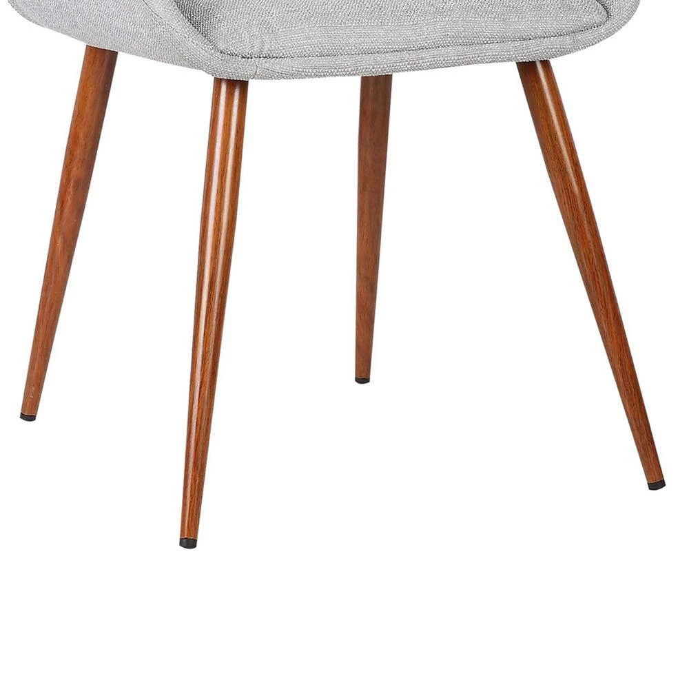Panda 31 in. Gray Fabric and Walnut Wood Finish Mid-Century Dining Chair by Armen Living 10 Panda 31 in. Gray Fabric and Walnut Wood Finish Mid-Century Dining Chair by Armen Living - Image 8