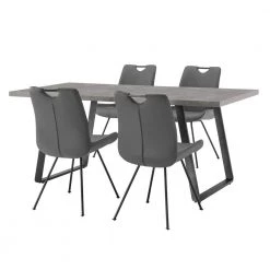 Coronado 5-Piece Grey Rectangular Dining Set by Armen Living