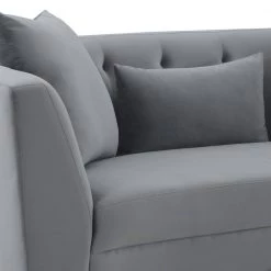 Melange 72" W Gray Velvet 2 Seater Loveseats by Armen Living 14 Melange 72" W Gray Velvet 2 Seater Loveseats by Armen Living -Armen Living Online Shop gray armen living loveseats lcmg2grey 1f 1000