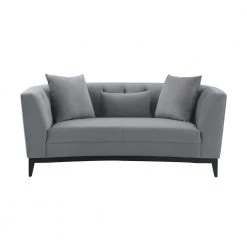 Melange 72" W Gray Velvet 2 Seater Loveseats by Armen Living