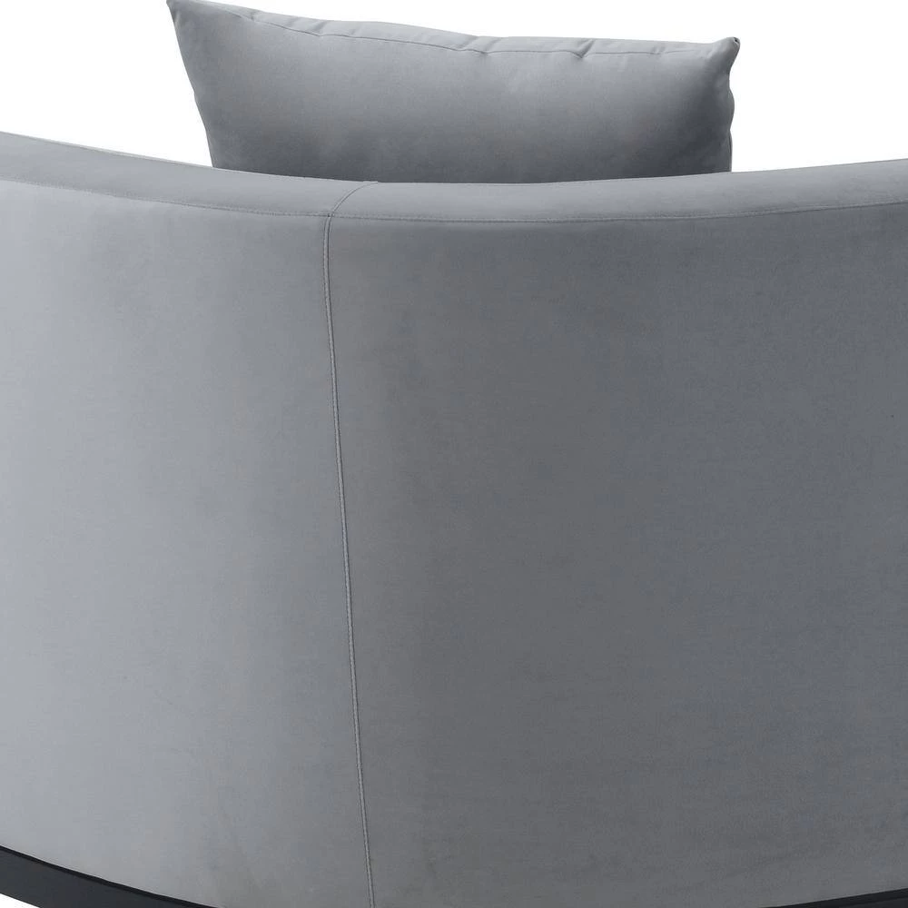 Melange 72" W Gray Velvet 2 Seater Loveseats by Armen Living 9 Melange 72" W Gray Velvet 2 Seater Loveseats by Armen Living - Image 7