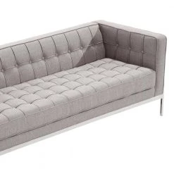 Andre Contemporary Gray Tweed and Stainless Steel Sofa by Armen Living -Armen Living Online Shop gray armen living sofas couches lcan3gr 4f 1000