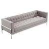 Andre Contemporary Gray Tweed and Stainless Steel Sofa by Armen Living -Armen Living Online Shop gray armen living sofas couches lcan3gr 64 1000