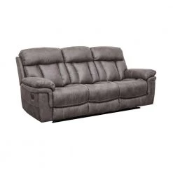 Estelle 88 in. W Arm with Pillow-Top Polyester Contemporary Curved Sofa in Grey by Armen Living