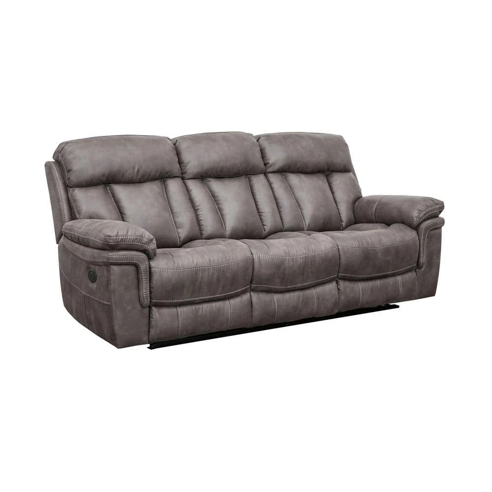 Estelle 88 in. W Arm with Pillow-Top Polyester Contemporary Curved Sofa in Grey by Armen Living 3 Estelle 88 in. W Arm with Pillow-Top Polyester Contemporary Curved Sofa in Grey by Armen Living