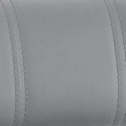 Blossom Contemporary Adjustable 35-44 in. Swivel Bar Stool in Matte Black Finish and Grey Faux Leather by Armen Living -Armen Living Online Shop gray black armen living bar stools 721535737727 fa 1000