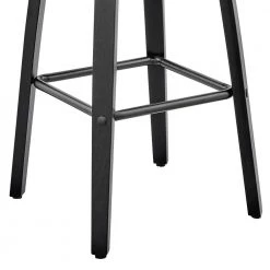 Arabela 26 in Counter Height Stool w/ High Back Grey Faux Leather and Black Wood Finish by Armen Living -Armen Living Online Shop gray black armen living bar stools lcaabablgr26 76 1000