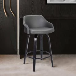 Alec 35 in. Grey Bar Stool by Armen Living 17 Alec 35 in. Grey Bar Stool by Armen Living -Armen Living Online Shop gray black armen living bar stools lcaebablgr26 31 1000