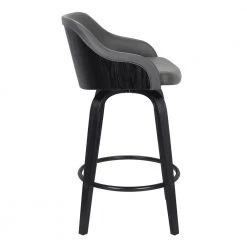 Alec 35 in. Grey Bar Stool by Armen Living 14 Alec 35 in. Grey Bar Stool by Armen Living -Armen Living Online Shop gray black armen living bar stools lcaebablgr26 4f 1000