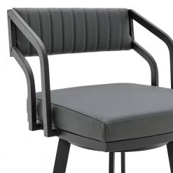 Scranton Slate Grey Swivel Modern Metal and Faux Leather Bar and Counter Stool by Armen Living 12 Scranton Slate Grey Swivel Modern Metal and Faux Leather Bar and Counter Stool by Armen Living -Armen Living Online Shop gray black armen living bar stools lccpbablsg26 1f 1000