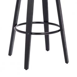 Harbor 26 in. Backless Swivel Grey Faux Leather and Black Wood Bar Stool by Armen Living -Armen Living Online Shop gray black armen living bar stools lchbbagrbl26 44 1000