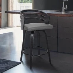 Jayden 39 in. Grey Bar Stool by Armen Living 15 Jayden 39 in. Grey Bar Stool by Armen Living -Armen Living Online Shop gray black armen living bar stools lcjybagrbl30 31 1000