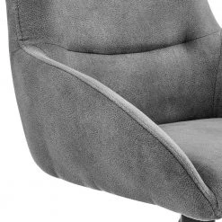 Odessa 30 in. Bar Height Bar Stool in Charcoal Fabric and Black by Armen Living -Armen Living Online Shop gray black armen living bar stools lcodbach30 fa 1000