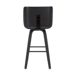 Tyler 30 in. Swivel Gray/Black Faux Leather and Wood Bar Stool by Armen Living -Armen Living Online Shop gray black armen living bar stools lctybagrbl30 1f 1000