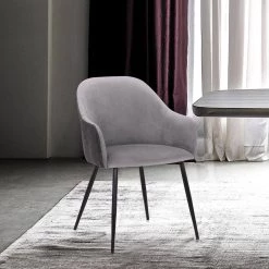 Pixie Dark Grey and Black Fabric Dining Room Chair with Black Metal Legs by Armen Living 21 Pixie Dark Grey and Black Fabric Dining Room Chair with Black Metal Legs by Armen Living -Armen Living Online Shop gray black armen living dining chairs lcpxchgr 31 1000