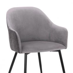 Pixie Dark Grey and Black Fabric Dining Room Chair with Black Metal Legs by Armen Living 18 Pixie Dark Grey and Black Fabric Dining Room Chair with Black Metal Legs by Armen Living -Armen Living Online Shop gray black armen living dining chairs lcpxchgr 44 1000