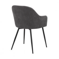 Pixie Dark Grey and Black Fabric Dining Room Chair with Black Metal Legs by Armen Living 16 Pixie Dark Grey and Black Fabric Dining Room Chair with Black Metal Legs by Armen Living -Armen Living Online Shop gray black armen living dining chairs lcpxchgr 4f 1000
