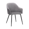 Pixie Dark Grey and Black Fabric Dining Room Chair with Black Metal Legs by Armen Living 2 Pixie Dark Grey and Black Fabric Dining Room Chair with Black Metal Legs by Armen Living -Armen Living Online Shop gray black armen living dining chairs lcpxchgr 64 1000