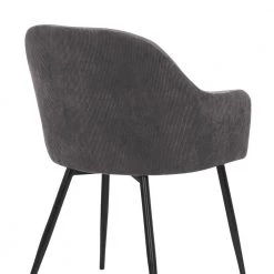 Pixie Dark Grey and Black Fabric Dining Room Chair with Black Metal Legs by Armen Living 19 Pixie Dark Grey and Black Fabric Dining Room Chair with Black Metal Legs by Armen Living -Armen Living Online Shop gray black armen living dining chairs lcpxchgr fa 1000
