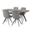 Andes and Alison 5-Piece Gray Fabric Rectangular Dining Set by Armen Living -Armen Living Online Shop gray black armen living dining room sets setandi5aigr 64 1000