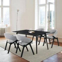 Westmont and Talulah Grey and Black 5-Piece Wood Dining Set by Armen Living 19 Westmont and Talulah Grey and Black 5-Piece Wood Dining Set by Armen Living -Armen Living Online Shop gray black armen living dining room sets setwedi5tagrbl 31 1000