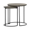 Rina Concrete and Black Metal 2-Piece Nesting End Table Set by Armen Living 1 Rina Concrete and Black Metal 2-Piece Nesting End Table Set by Armen Living -Armen Living Online Shop gray black armen living nesting tables lcrilaccgr 64 1000