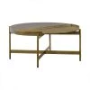 Dua 16 in. H Grey Antique Brass Concrete Coffee Table by Armen Living -Armen Living Online Shop gray brass armen living coffee tables lcducocc 64 1000