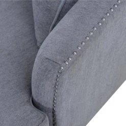 Queenly Gray Fabric Uphostered Corner Sofa by Armen Living -Armen Living Online Shop gray brown armen living sofas couches lcqncogr 44 1000