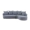 Queenly Gray Fabric Uphostered Corner Sofa by Armen Living 2 Queenly Gray Fabric Uphostered Corner Sofa by Armen Living -Armen Living Online Shop gray brown armen living sofas couches lcqncogr 64 1000