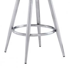 Perrin Contemporary 26 in. Counter Height in Brushed Stainless Steel Finish and Grey Faux Leather Bar Stool by Armen Living 18 Perrin Contemporary 26 in. Counter Height in Brushed Stainless Steel Finish and Grey Faux Leather Bar Stool by Armen Living -Armen Living Online Shop gray brushed stainless steel armen living bar stools 721535738175 76 1000