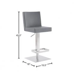 Armen Living Online Shop -Armen Living Online Shop gray brushed stainless steel armen living bar stools lclgswbabsgr 40 1000