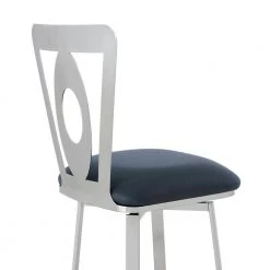 Lola Contemporary 30 in. Bar Height Bar Stool in Brushed Stainless Steel Finish and Grey Faux Leather by Armen Living 15 Lola Contemporary 30 in. Bar Height Bar Stool in Brushed Stainless Steel Finish and Grey Faux Leather by Armen Living -Armen Living Online Shop gray brushed stainless steel armen living bar stools lcllbabsgr30 44 1000