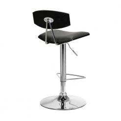 Erik Adjustable Gray Faux Leather Swivel Bar Stool with Chrome Base by Armen Living -Armen Living Online Shop gray chrome armen living bar stools lcekbablgr 1f 1000