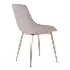 Heidi Contemporary Dining Chair in Chrome Finish and Grey Velvet by Armen Living -Armen Living Online Shop gray chrome armen living dining chairs lchesichrgr 1f 1000