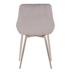 Heidi Contemporary Dining Chair in Chrome Finish and Grey Velvet by Armen Living -Armen Living Online Shop gray chrome armen living dining chairs lchesichrgr 44 1000