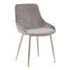 Heidi Contemporary Dining Chair in Chrome Finish and Grey Velvet by Armen Living -Armen Living Online Shop gray chrome armen living dining chairs lchesichrgr 64 1000