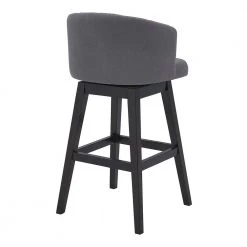 Celine 30" Bar Height Wood Swivel Tufted Bar Stool in Espresso Finish with Grey Fabric by Armen Living -Armen Living Online Shop gray espresso armen living bar stools lccibaesgr30 4f 1000