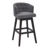 Celine 30" Bar Height Wood Swivel Tufted Bar Stool in Espresso Finish with Grey Fabric by Armen Living -Armen Living Online Shop gray espresso armen living bar stools lccibaesgr30 64 1000