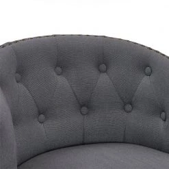 Celine 30" Bar Height Wood Swivel Tufted Bar Stool in Espresso Finish with Grey Fabric by Armen Living -Armen Living Online Shop gray espresso armen living bar stools lccibaesgr30 76 1000