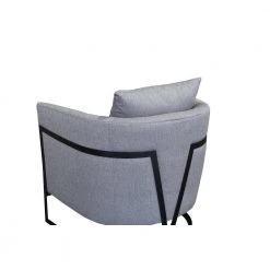 Swan Contemporary Grey Fabric Upholstered Accent Chair by Armen Living -Armen Living Online Shop gray fabric armen living accent chairs lcswchgr 4f 1000