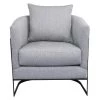 Swan Contemporary Grey Fabric Upholstered Accent Chair by Armen Living -Armen Living Online Shop gray fabric armen living accent chairs lcswchgr 64 1000
