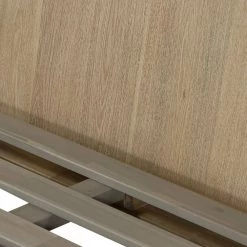 Baly Acacia Mid-Century Gray Sandblast Platform Queen Bed by Armen Living -Armen Living Online Shop gray sandblast armen living panel beds lclfbdgrqn 4f 1000