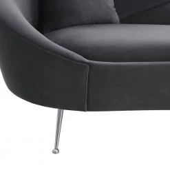 Anabella Gray Fabric Upholstered Sofa with Silver Legs by Armen Living -Armen Living Online Shop gray silver armen living sofas couches lcab3grey 44 1000