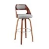 Julius 30 in. Barstool w/ High Back Grey Faux Leather and Walnut Wood Finish by Armen Living 1 Julius 30 in. Barstool w/ High Back Grey Faux Leather and Walnut Wood Finish by Armen Living -Armen Living Online Shop gray walnut armen living bar stools lcjubawagr30 64 1000