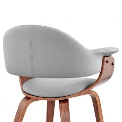 Adalyn Grey Faux Leather and Walnut Wood Dining Room Accent Chair by Armen Living -Armen Living Online Shop gray walnut armen living dining chairs lcadchwagr fa 1000